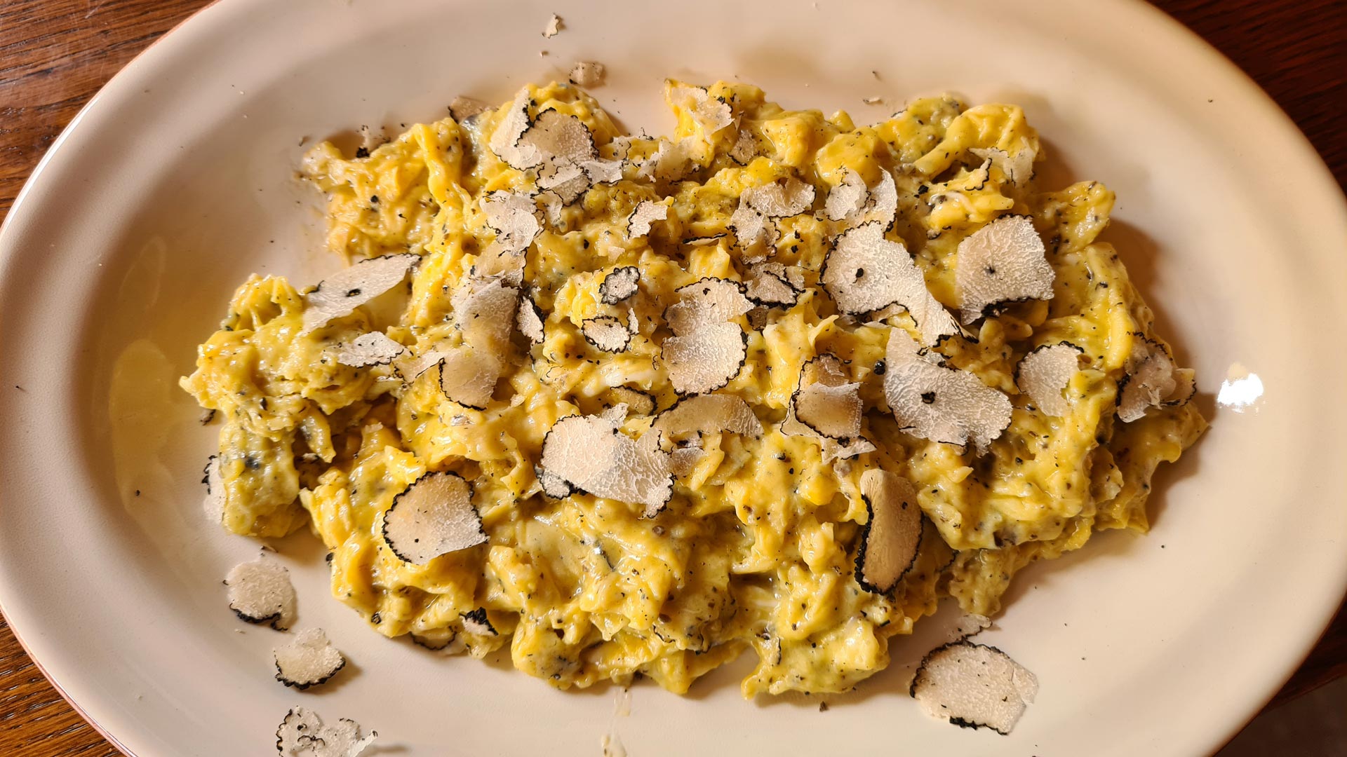 eggs with truffles in Istria